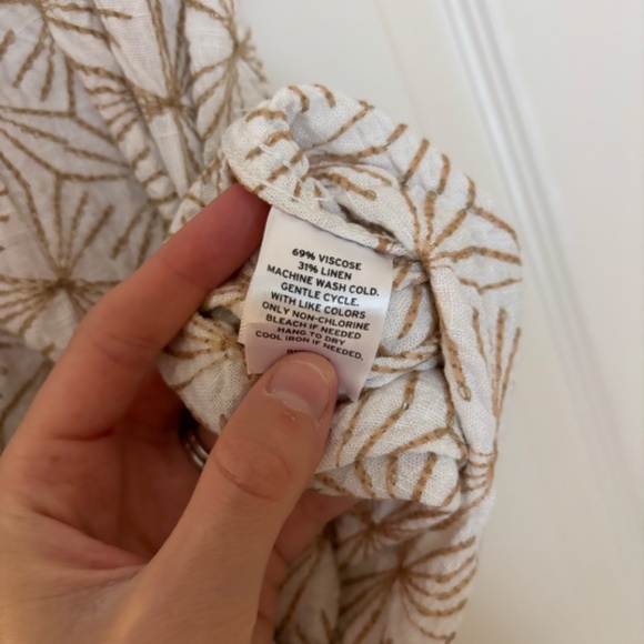 Men's Linen / Viscose Button Down Shirt with front pocket Size Large - Picture 5 of 7